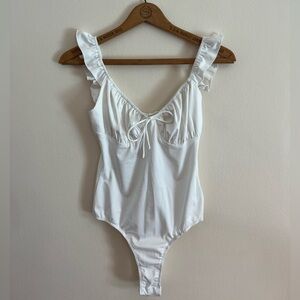 Princess Polly Anahita Bodysuit, Size 4, White